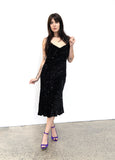 Minnnie Sequin Velvet Swing Dress