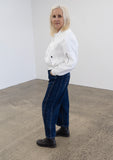 Britta Cropped Bomber Jacket ( Lion print in white)